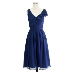 Serena Sleeveless Dress Blue Silk Chiffon